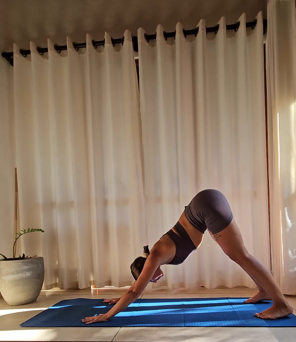 Alena in Down-Facing Pyramid